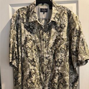 Nat Nast Linen Hawaiian Tropical Beach Camp Shirt Men's Size XXL